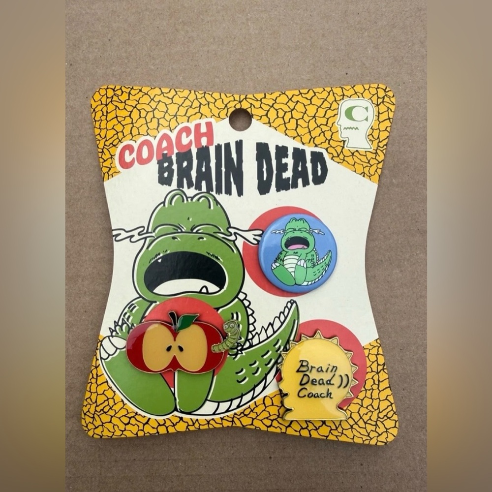 Coach x Brain Dead Enamel Pin Rare Limited Edition Collectible Authentic New